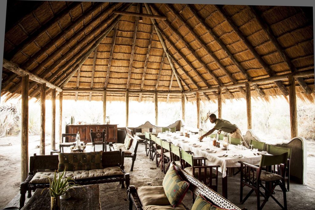 Het kamp op paardrijvakantie in Afrika