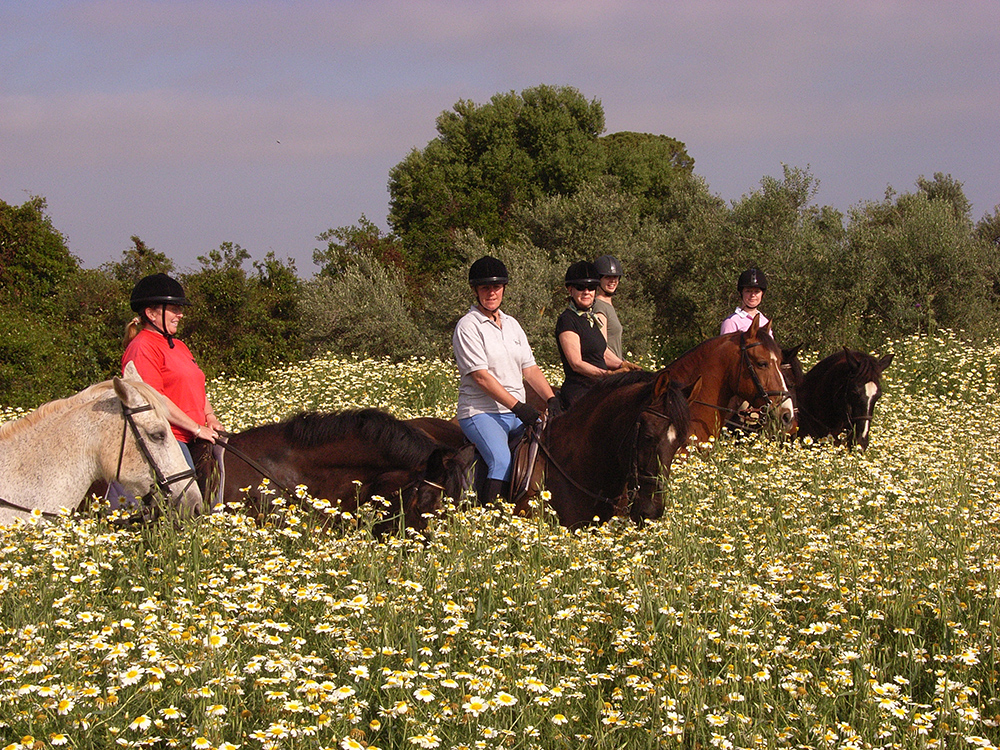 Buitenrit op vakantie in Spanje
