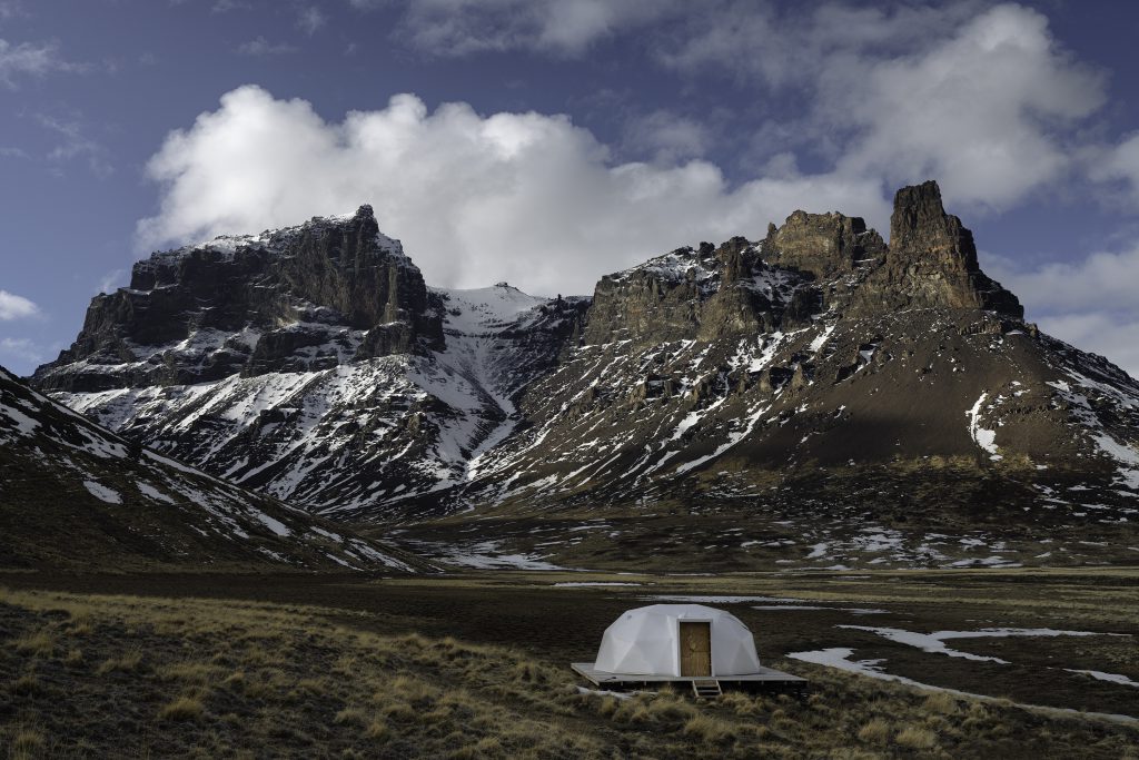 Een dome tent in Patagonië