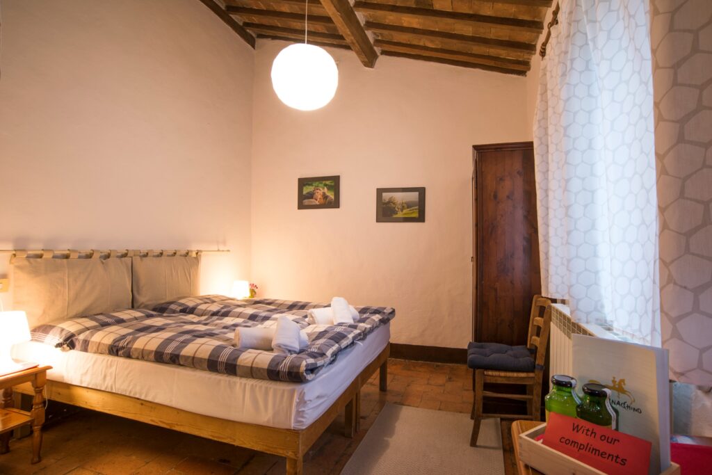 Slaapkamer op de stal voor de paardrijvakanties in Italië