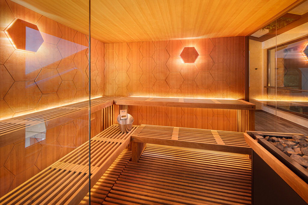 Sauna in een hotel tijdens een paardrijvakantie in Bulgarije